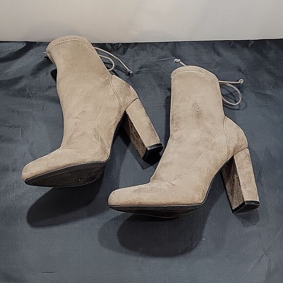 BAMBOO CHUNKY HEEL POINTED TOE WOMEN"S BOOTIE - Picture 11 of 15